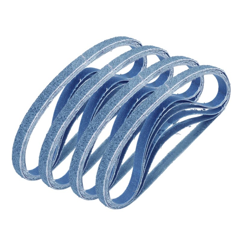 Zivisk 1/2 Inch X 18 Inch Sanding Belts, 4 each of 40/60/80/120 Grits, Blue Belt Sander Tool for Woodworking, Metal Polishing, Zirconia Sanding Belts (16 Pack) - Image 2
